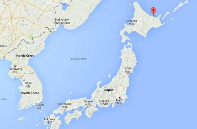 Location Abashiri on map Japan