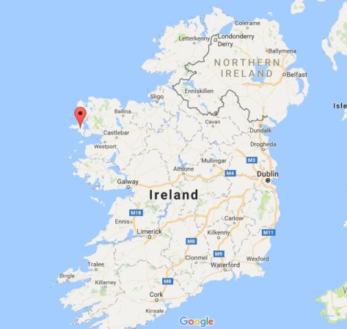 Location Achill Island on map Ireland