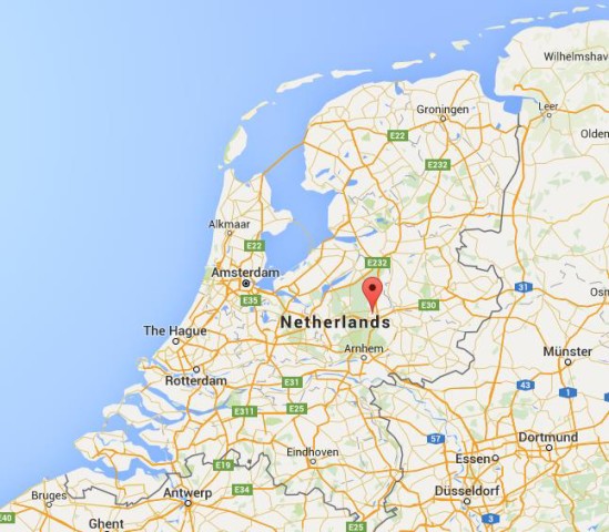 location Apeldoorn on map Netherlands