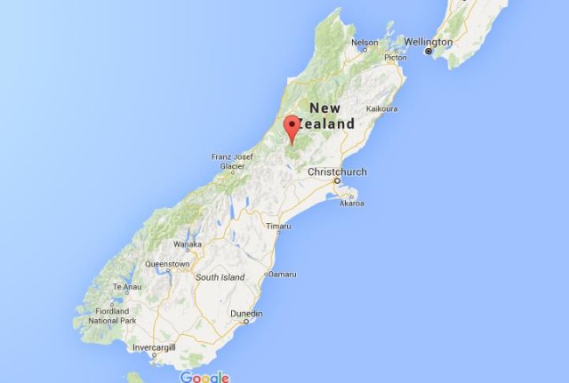 location Arthur's Pass on map New Zealand