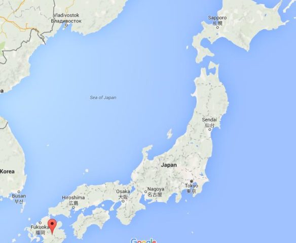 Location Aso on map Japan