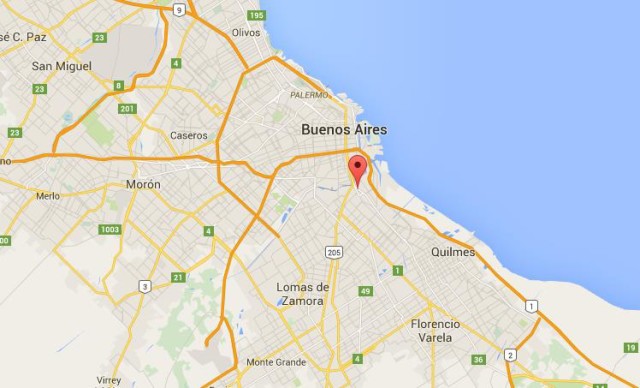 location Avellaneda on map Buenos Aires