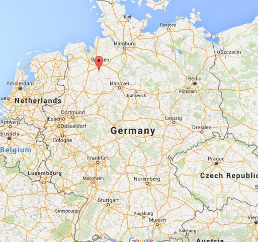 location Bassum on map Germany