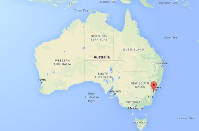 location Belmore Falls on map Australia