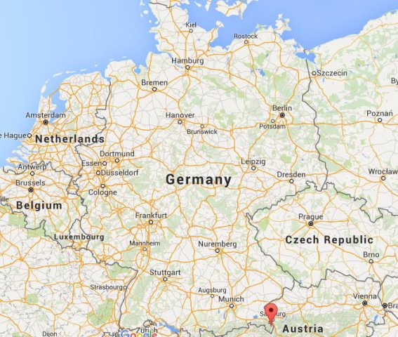 location Berchtesgaden on map Germany