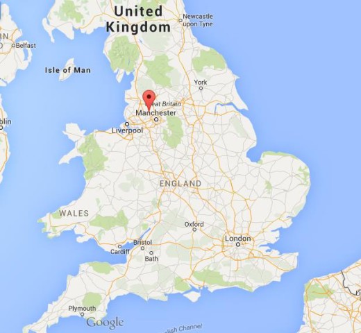 location Bolton on map England