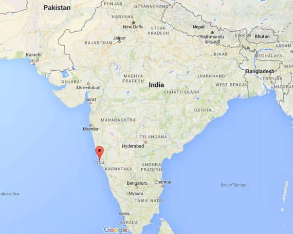 Location Calangute on map India