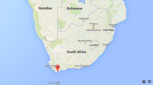 Location Cape Agulhas map South Africa