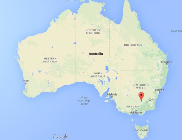 location Corowa on map Australia