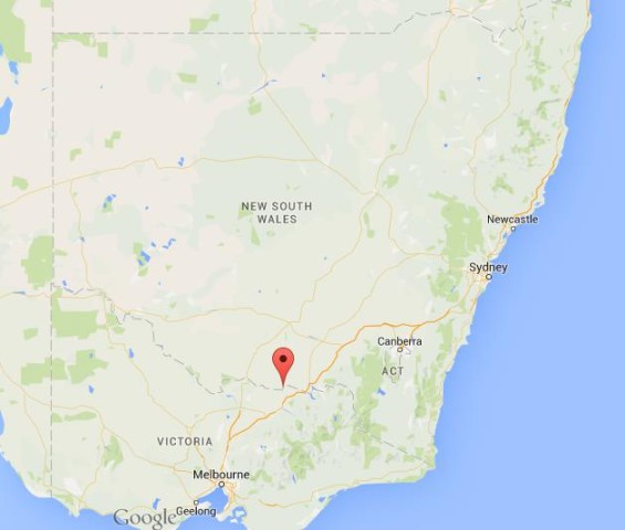 location Corowa on map New South Wales
