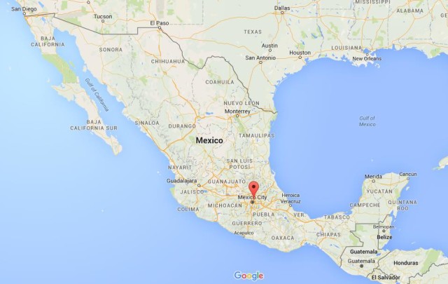 location Ecatepec on map of Mexico