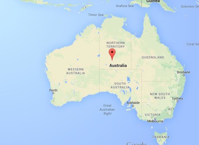 location Finke Gorge on map Australia