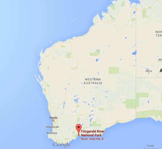 location Fitzgerald River on map Western Australia