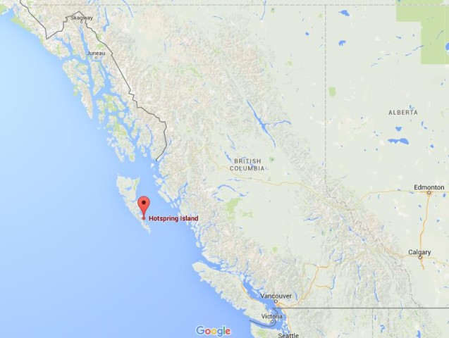 location Hotspring Island on map British Columbia