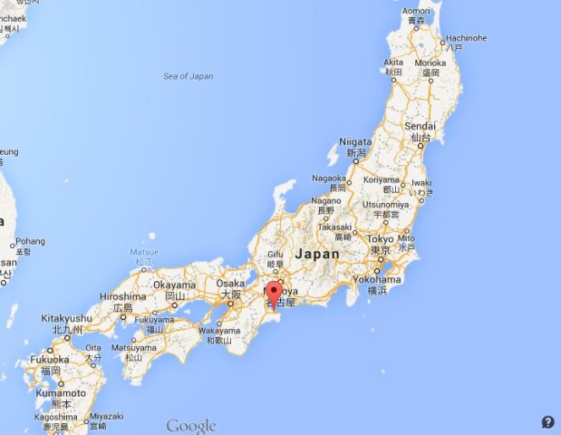 location Ise on map Japan