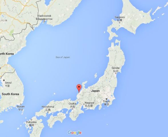 Location Kaga on map Japan