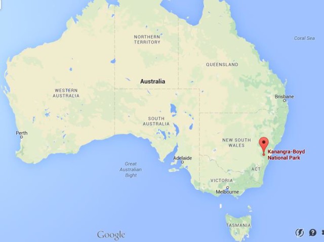 location Kanangra Boyd National Park on map Australia