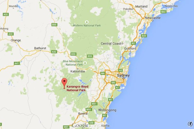 location Kanangra Boyd National Park on map Sydney