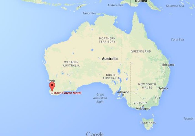 location Karri Forest on map Australia