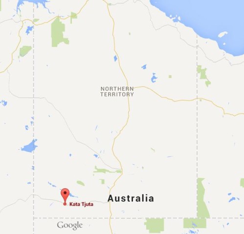 location Kata Tjuta on map Northern Territory