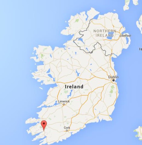 location Kenmare on map Ireland