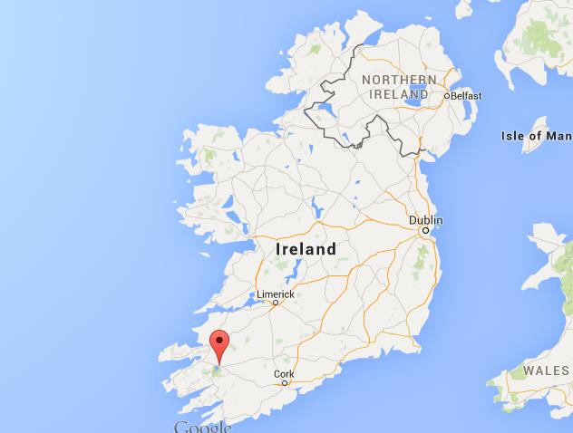 location Killarney on map Ireland