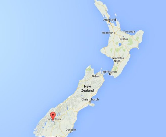location Lake Wakatipu on map New Zealand
