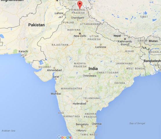 Location Manali on map India