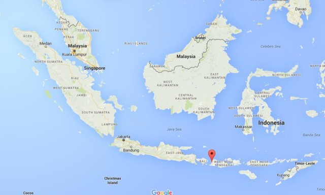 location Mataram on map Indonesia