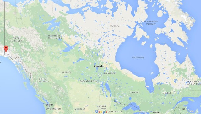 location Mount Logan on map Canada