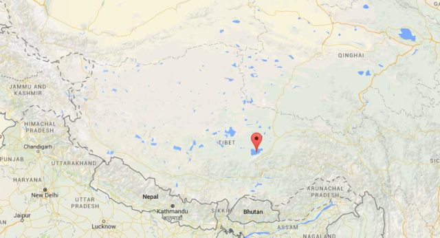 Location Nam Co Lake on map Tibet