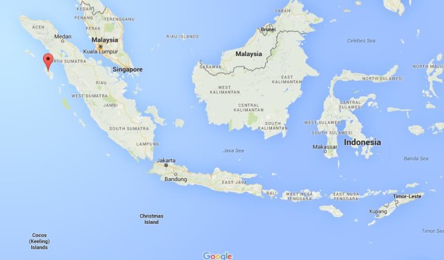 location Nias on map Indonesia