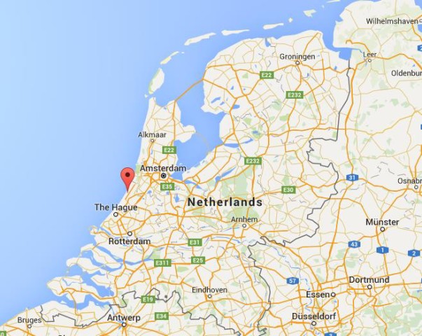 location Noordwijk on map Netherlands