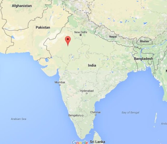 location Pushkar on map India