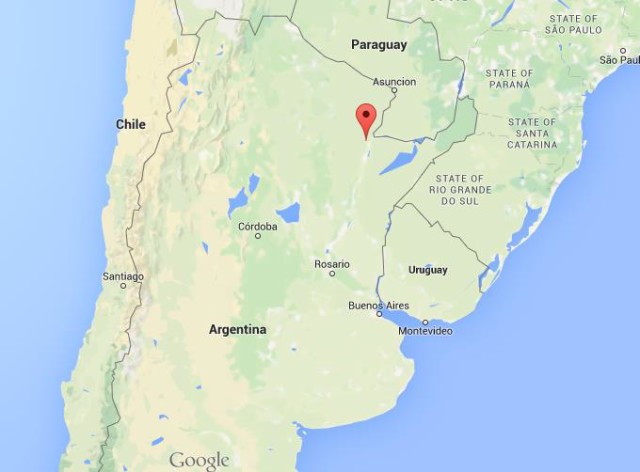 location Resistencia on map Argentina