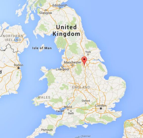 Location Rotherham on map England