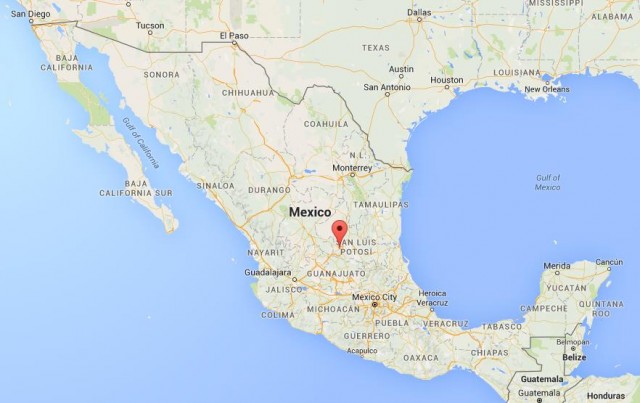 location San Luis Potosi on map Mexico