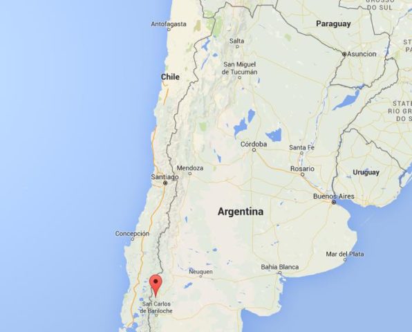 Location San Martin de los Andes on map Argentina