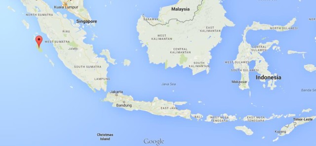 location Siberut on map Indonesia