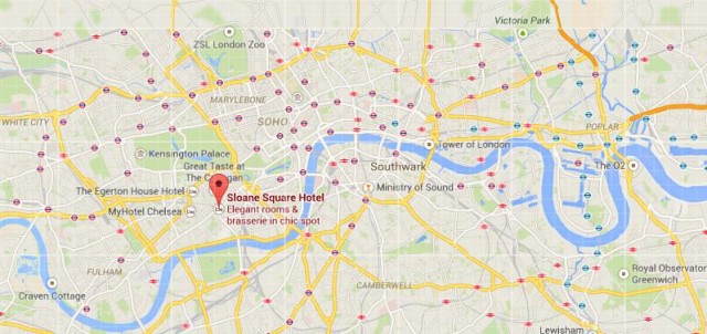 location Sloane Square on map London