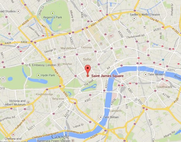 location St James Square map London