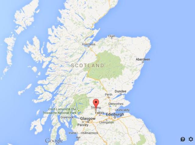location Stirling map Scotland