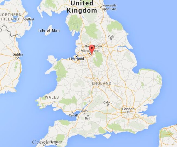 location Stockport on map England