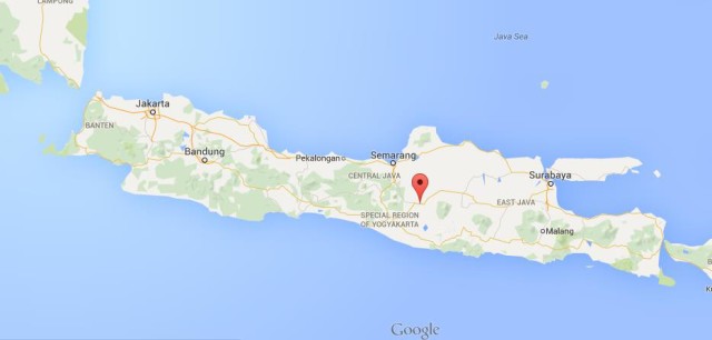 location Surakarta on map Java