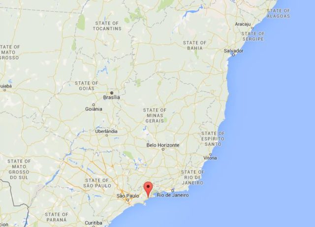 Location Ubatuba on map Brazil