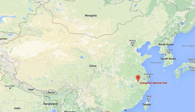 Location Yellow Mountain on map China