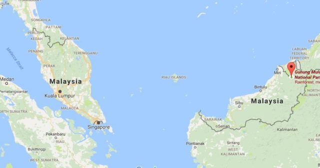 Where are Caves Gulung Mulu on map Malaysia