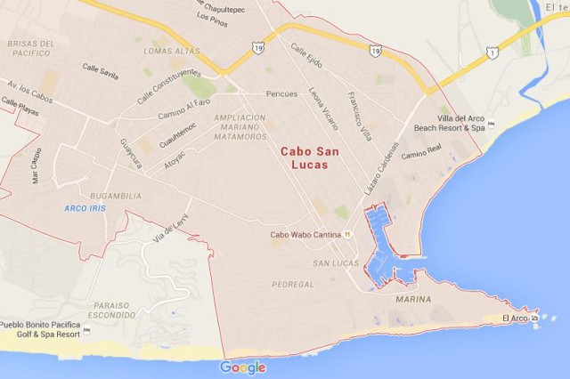 Map of Cabo San Lucas Mexico