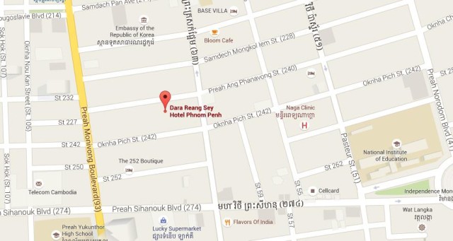 Map of Central Market Phnom Penh