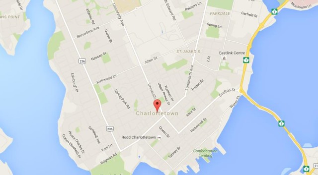 Map of Charlottetown Canada